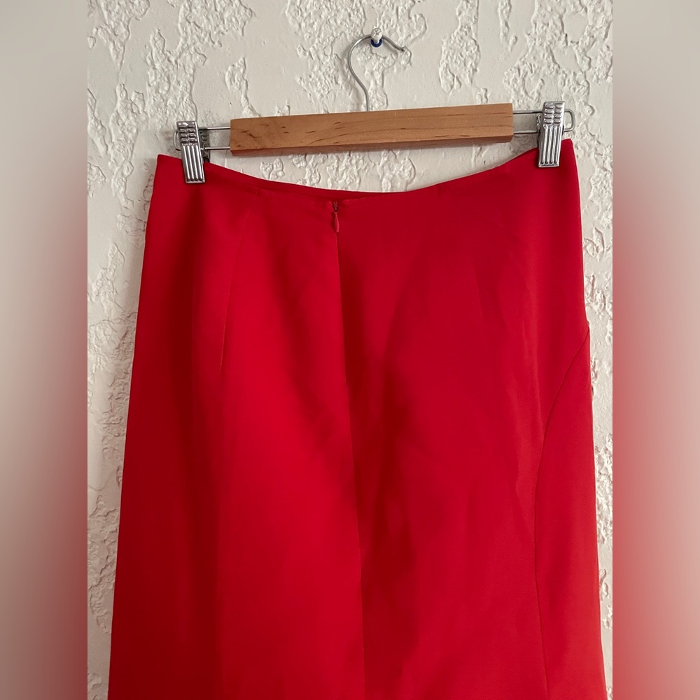 JIL SANDER® RARE Vintage Y2K Red Satin Skirt size 34 / XS - Picture 4 of 12